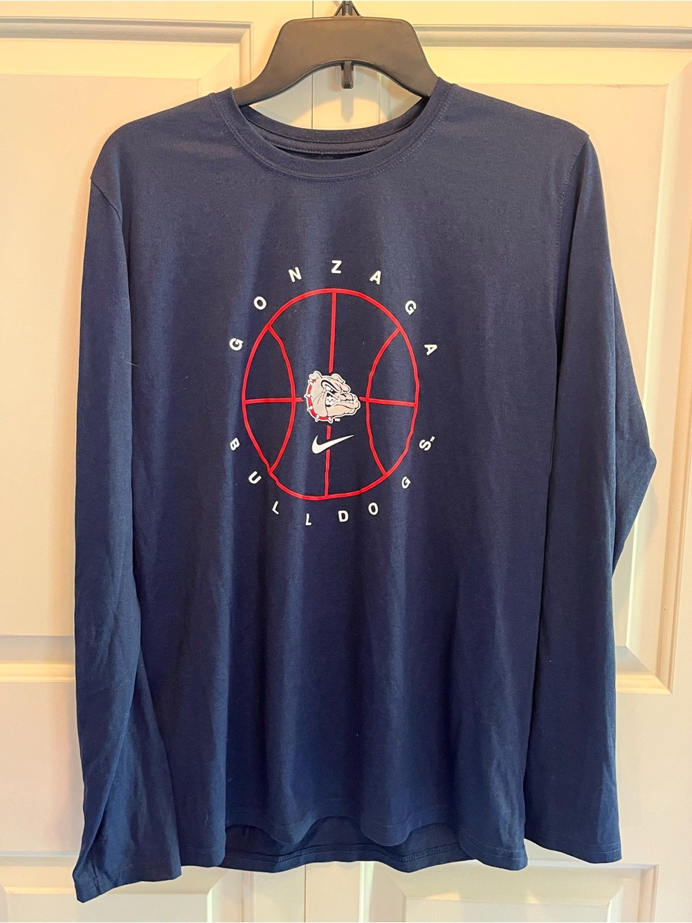 Nike Dri-FIT Tee Gonzaga Bulldogs Basketball Long sleeve navy blue size Medium